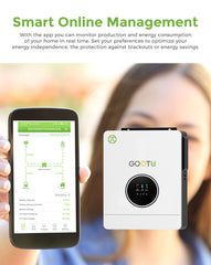 GOOTU in Stock 6.2KW 6000W Hybrid Solar Inverter With 120A MPPT Solar Charge Controller