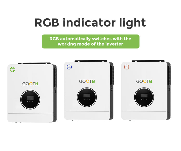 GOOTU in Stock 6.2KW 6000W Hybrid Solar Inverter With 120A MPPT Solar Charge Controller